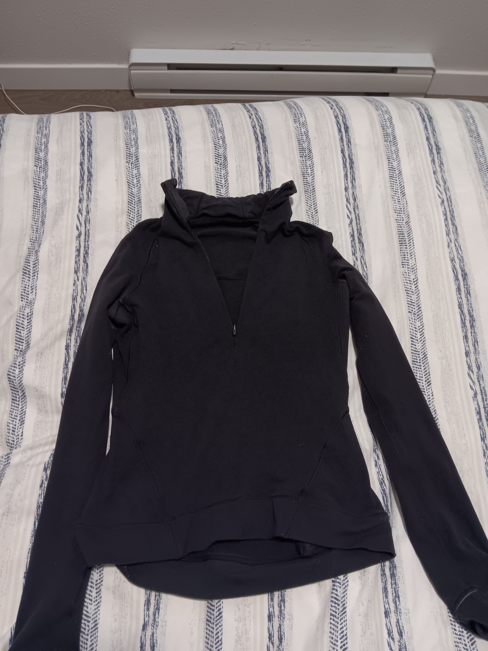 lululemon athletica Black Half-Zip Funnel Neck Pullover